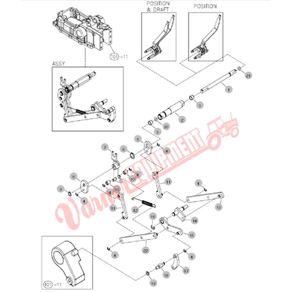 F10061 DRAFT/ POSITION CONTROL LEVER for Branson 3015R (AC01901 ...
