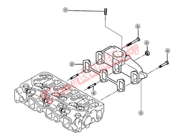 A33 007 EXHAUST MANIFOLD for BRANSON 2515R (US FL) (AC01900) – Varner Parts