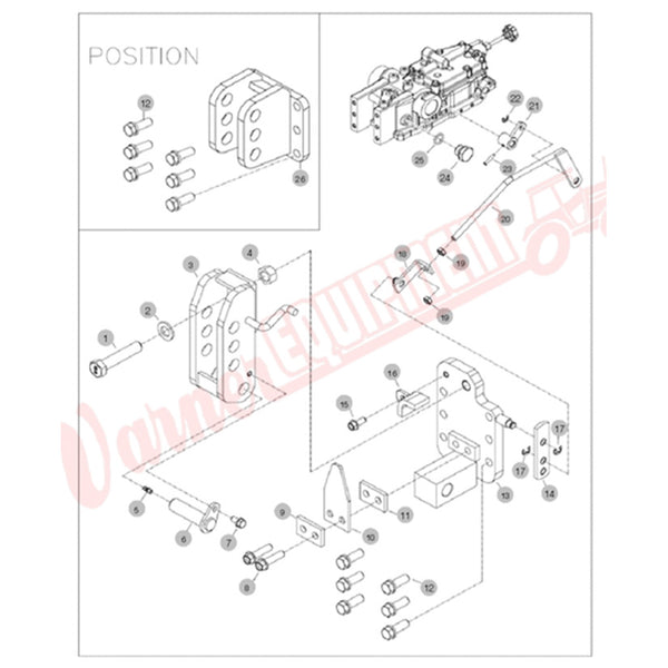 F10063 DRAFT CONTROL LEVER for Branson 2515R (AC01658) – Varner Parts