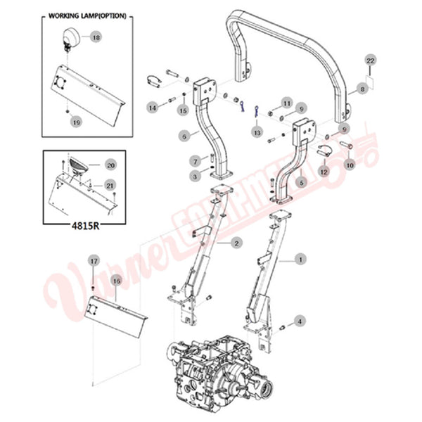 G04120 ROPS FRAME ASS'Y for Branson 3515R (AC01902) – Varner Parts